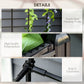 Outsunny Raised Garden Bed with Tomato Planter Cage, Plastic Planter Box with Trellis, Self-Watering Disk, Drainage Holes for Climbing Plants