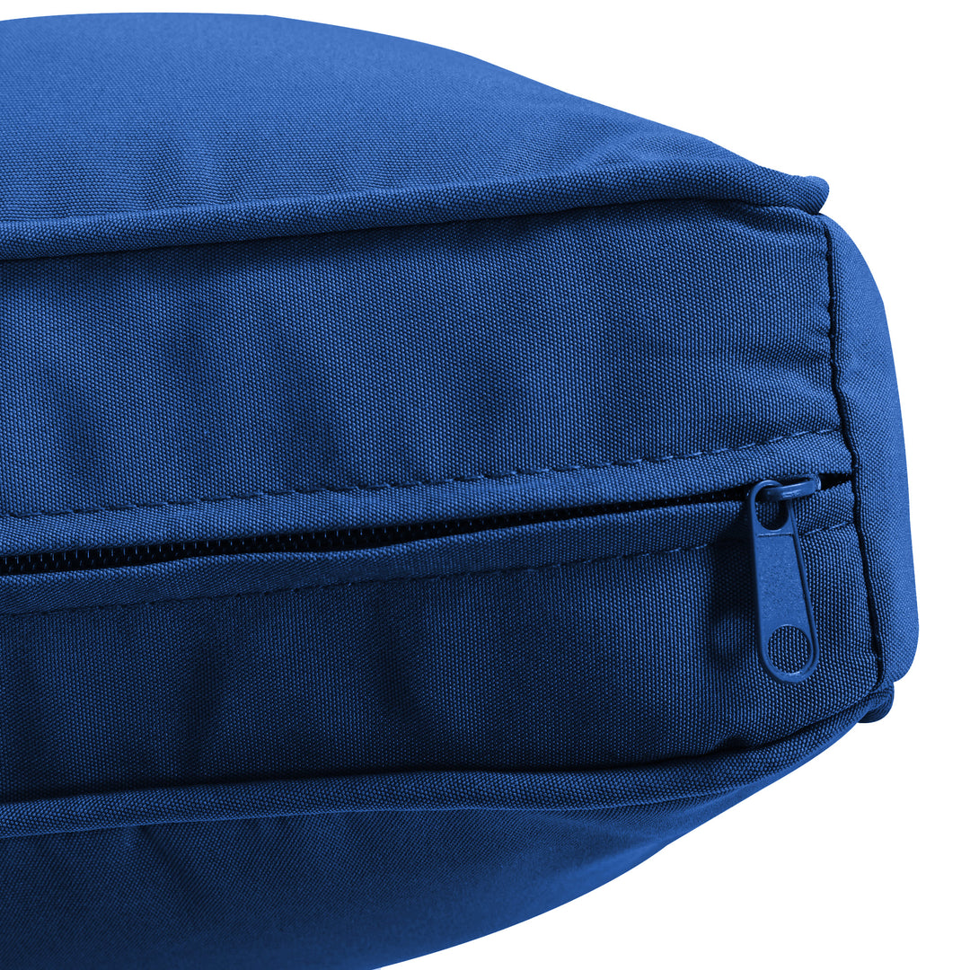 Outsunny Outdoor 14pc Patio Rattan Sofa Set Cushion Polyester Cover Replacement Set - No Cushion Included Navy Blue