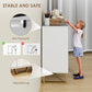 HOMCOM Sideboard Buffet Cabinet with 4 Doors, Modern Storage Cabinet with Adjustable Shelves & Center Leg, White