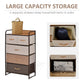 HOMCOM Dresser for Bedroom with 5 Drawers, Chest of Drawers with Metal Frame, Fabric Dresser for Living Room, Multi-Coloured