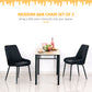 HOMCOM Upholstered Kitchen Chairs, Modern Dining Chairs Set of 2 with Diamond Tufting and Steel Legs for Dining Room, Black