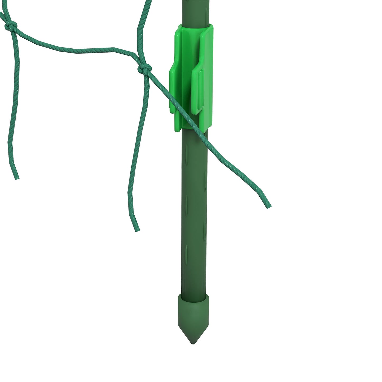 Outsunny Arched Garden Trellis w/ Climbing Net Metal Cucumber Plant Trellis A-Frame for Climbing Plants 57" x 66" x 81"