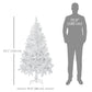 HOMCOM 5ft Artificial Christmas Tree with Pine Realistic Branches, Auto Open, for Indoor Decoration, White