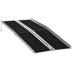 HOMCOM 6ft Wheelchair Ramp Scooter Mobility Non-Skid Layering Portable Foldable Aluminium