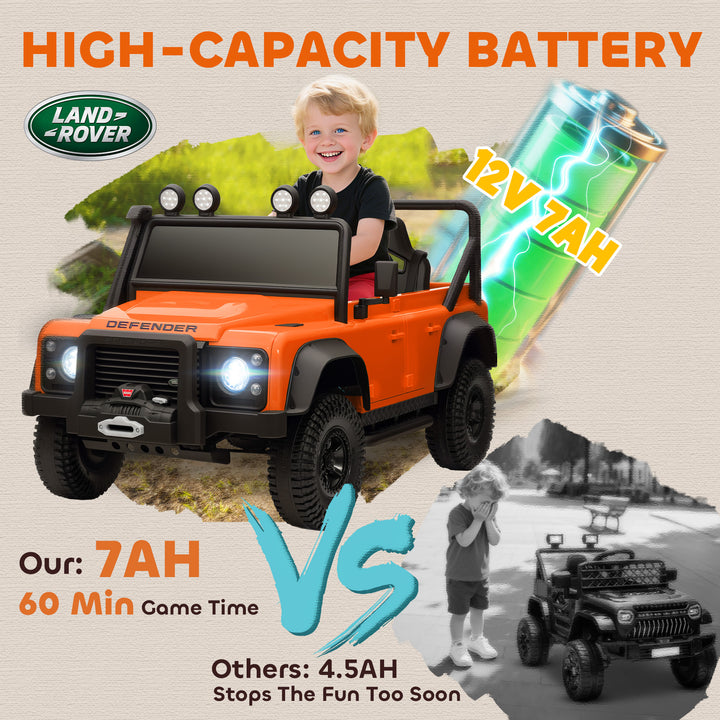 Qaba Land Rover Licensed Kids Ride on Truck with Remote Control, Spring Suspension, LED Lights, 3 Speed, Dark Green