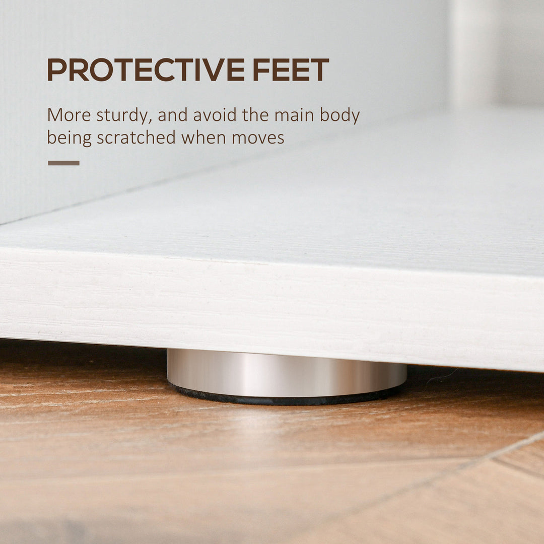 HOMCOM Wooden S Shape Bookcase 6 Shelves Storage Display Home Office Furniture