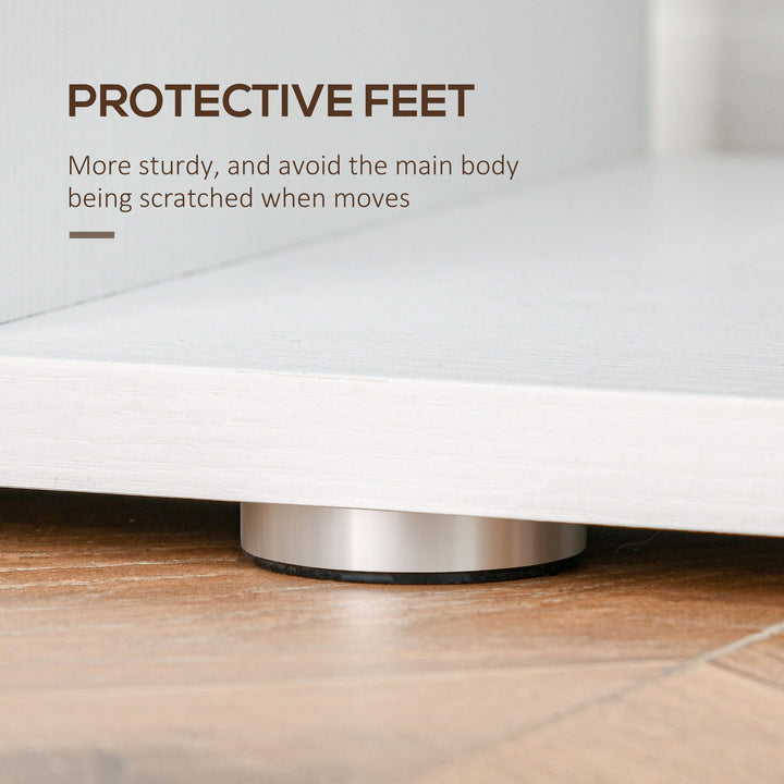 HOMCOM Wooden S Shape Bookcase 6 Shelves Storage Display Home Office Furniture