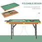 Soozier 54.3"L Mini Pool Table Portable Billiard Table Includes Cues, Ball, Chalk, Rack, for Kids