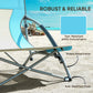 Outsunny Set of 2 Folding Beach Chairs with Mesh Back, Carry Bag and Cup Holder for Outdoor Camping Lawn, 22.8" x 21.7" x 24.4"