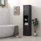 HOMCOM Tall Medicine Cabinet, Freestanding Bathroom Storage Cabinet with Shelves and 2 Cupboards, Bathroom Organizer, White