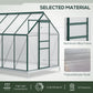 Outsunny 6' x 12' x 6.5' Walk-in Greenhouse, Polycarbonate Greenhouse with Adjustable Roof Vent, Base, Sliding Door, Clear