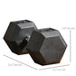 Soozier 2 x 50lbs Hex Dumbbell Set, Rubber Weights Exercise Fitness Dumbbells with Non-Slip Handles, Anti-roll, for Women or Men Home Gym Workout