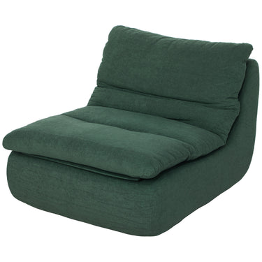 HOMCOM Floor Sofa with Single Piece Ultra High-Density Foam, Armless Floor Chair for Living Room, Bedroom, Home Office, Green