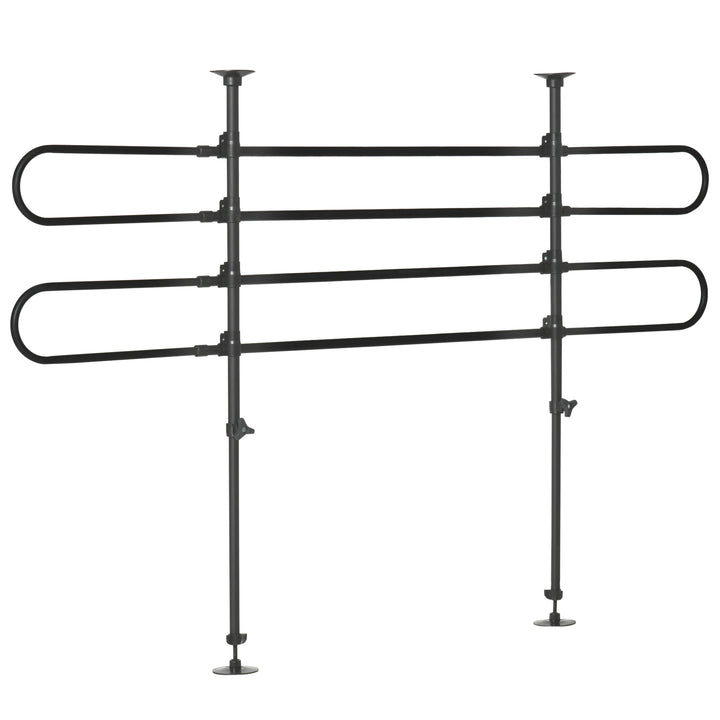 PawHut Adjustable Pet Car Barrier for SUVs, Vehicles, Vans, Back Seat Dog Fence Guard for Safety Car Travel, Black