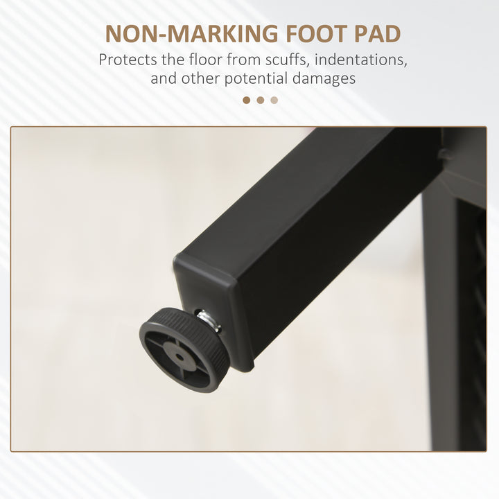 HOMCOM Industrial TV Stand, TV Console Table for TV up to 45'' Flat Screen, Entertainment Center for Living Room, Bedroom, Rustic Brown