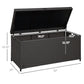 Outsunny Outdoor Storage Box with 118 Gallon Storage, Plastic Top Lid, Handles for Cushions, Pool Essentials, Garden Tools, Grey