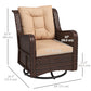 Outsunny PE Rattan 360Â° Swivel Patio Chair with Cushion, Brown