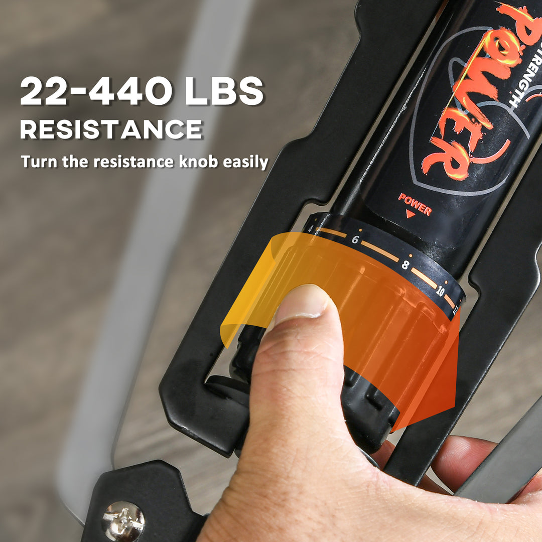 Soozier Twister Arm Trainer, Adjustable 22- 440lbs Hydraulic Power Exerciser, Home Chest Press Machine, Strength Training Fitness Equipment for Arm, Chest, Bicep, Abdomen, Shoulder