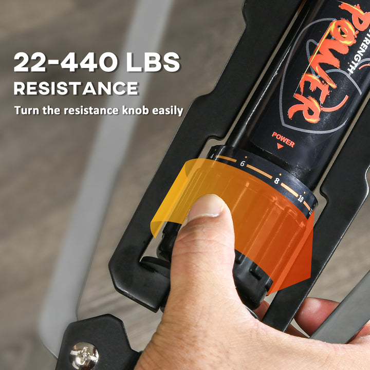 Soozier Twister Arm Trainer, Adjustable 22- 440lbs Hydraulic Power Exerciser, Home Chest Press Machine, Strength Training Fitness Equipment for Arm, Chest, Bicep, Abdomen, Shoulder