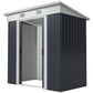 Outsunny 7' x 4' Outdoor Storage Shed, Metal Garden Tool Storage House Organizer with Lockable Sliding Doors and Vents for Backyard Patio Lawn, Charcoal Grey
