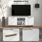 HOMCOM TV Stand with Storage for 55 Inch TV, Modern TV Cabinet with 2 Open Shelves and 2 Cabinets for Living Room, White