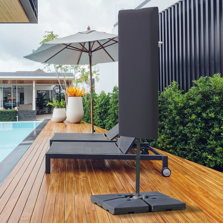 Outsunny Garden Parasol Cover, Outdoor Cantilever Umbrella Cover with Zipper, Khaki