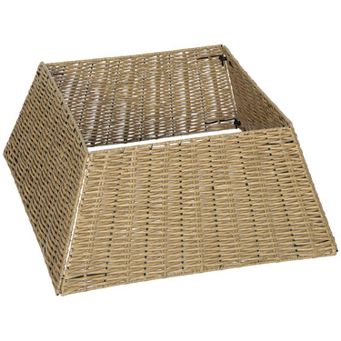 HOMCOM Rustic Christmas Tree Skirt, Plastic Christmas Tree Collar for Party, Holiday, Home Decoration, Natural