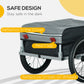 Aosom Bike Cargo Trailer Bicycle Luggage Carrier Cart with Cover Black Red