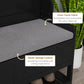 HOMCOM Coat Rack Shoe Bench, Hall Tree with Bench and Shoe Storage, Entryway Bench with 4 Hooks, 2 Drawers, 2 Shelves, Black