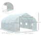 Outsunny 11.5'x9.8'x6.6' Portable Walk-In Tunnel Greenhouse Garden Warm House - White