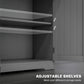 kleankin Bathroom Cabinet, Bathroom Storage Cabinet with 2 Drawers, Adjustable Shelf for Living Room, Entryway, White