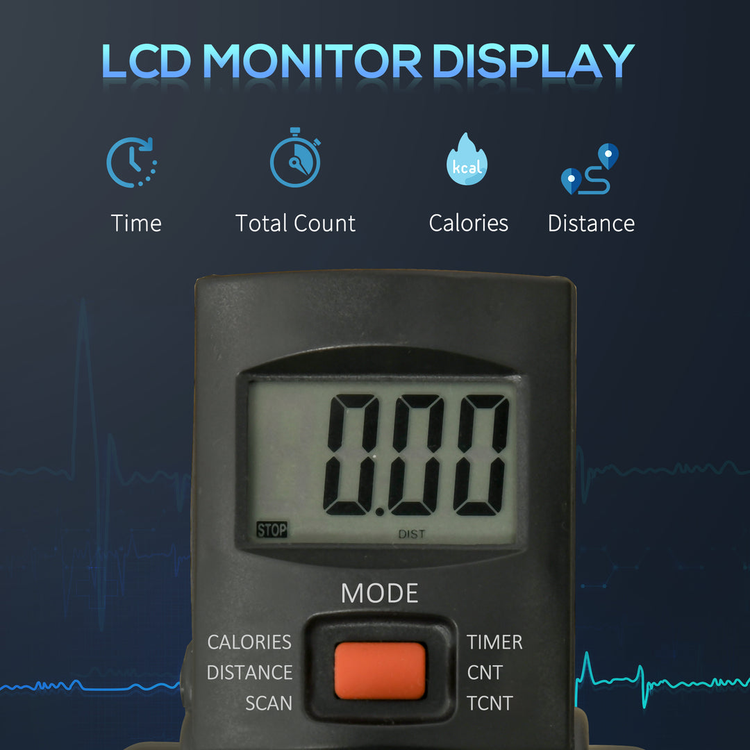 Soozier Pedal Exerciser Under Desk Bike with LCD Display, Adjustable Resistance, Mini Exercise Bike for Home Office