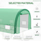 Outsunny 19.5' x 10' x 6.5' Upgraded Tunnel Greenhouse Green House with Mesh Door and Windows, 15 Plant Labels and Gloves, Green