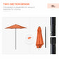Outsunny 6.6FT Patio Umbrella, Outdoor Parasol with 6 Solid Ribs, Green