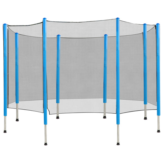 Soozier 14 FT Trampoline Net Enclosure Trampolining Bounce Safety Accessories w/ 8 Poles Net Enclosure Only, Black