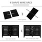 HOMCOM 30.25" Modern Kitchen Sideboard, Buffet Cabinet with Removable Wine Rack, Tempered Glass Door Cabinet and Adjustable Shelves for Living Room, Kitchen, Entryway, Black