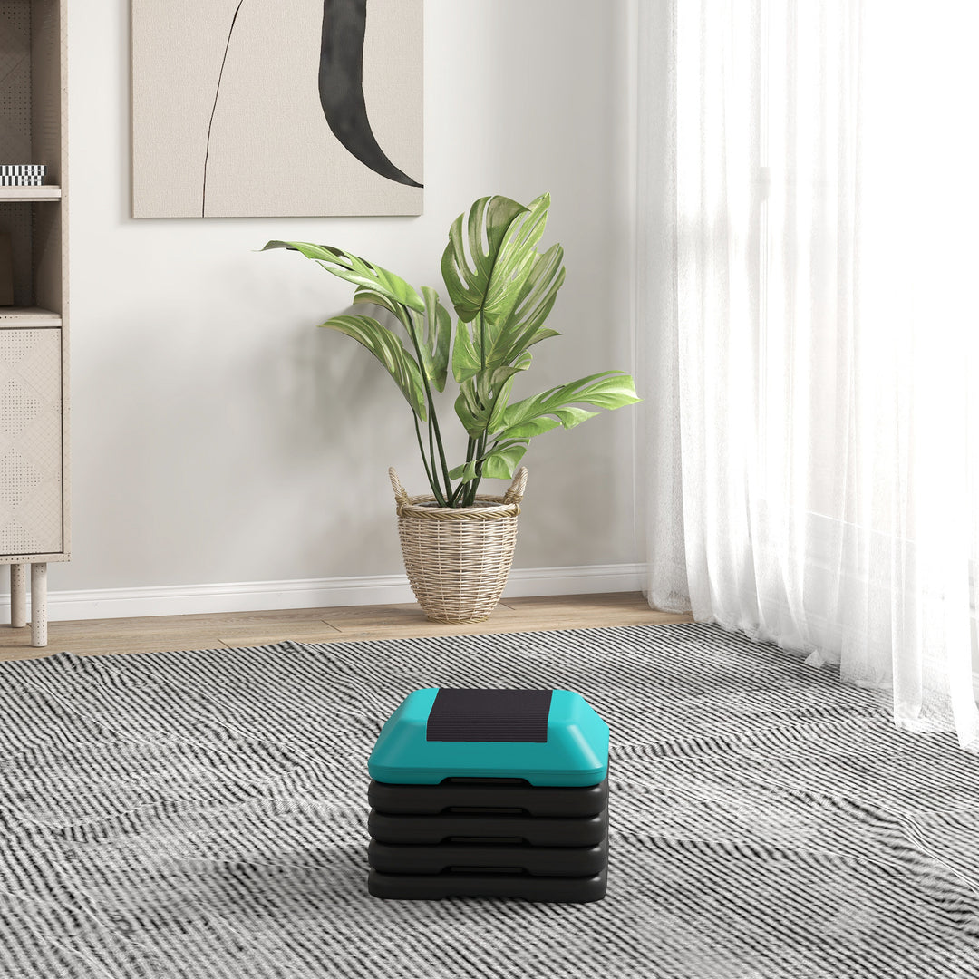 Soozier 5-Level Height Adjustable Stepper, Aerobic Exercise Step Platform, 4" 6" 8" 10" 12", Grey