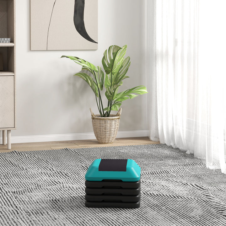 Soozier 5-Level Height Adjustable Stepper, Aerobic Exercise Step Platform, 4" 6" 8" 10" 12", Grey