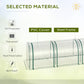 Outsunny 138"x39"x32" Transparent PVC Mini Tunnel Greenhouse Garden Green Grow Shed Portable Plant Flower Warm House Steel Frame Zipped Doors