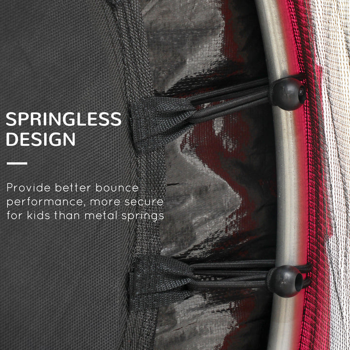 Outsunny 55" Kids Trampoline with Enclosure Net for Indoor/Outdoor, Trampoline for Boys and Girls Age 3-6 Years, Pink