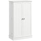 HOMCOM 41" Storage Cabinet, 2-Door Kitchen Pantry Cabinet with 5-tier Shelving, 12 Spice Racks and Adjustable Shelves, Grey