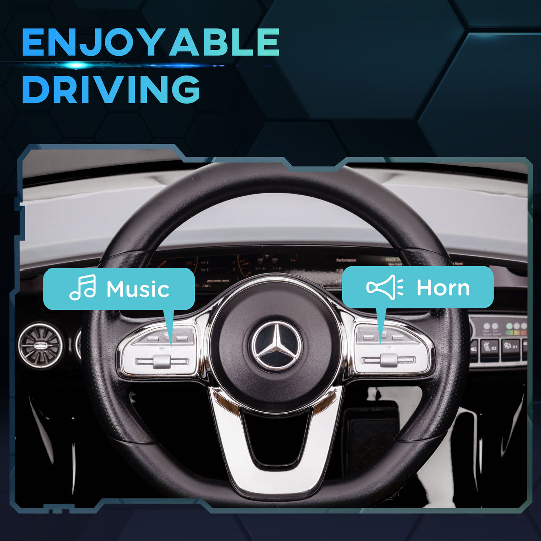 Qaba Mercedes-Benz AMG Licensed 12V Ride on Car, Kids Electric Car with Remote Control, Spring Suspension, LED Lights, Red