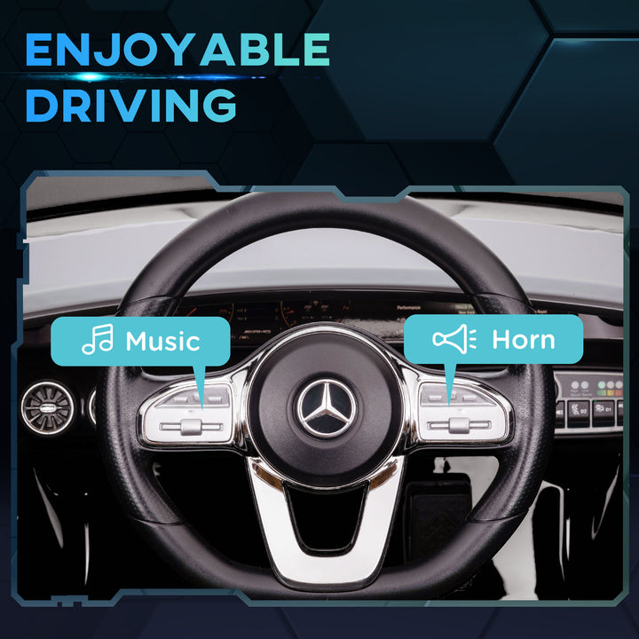 Qaba Mercedes-Benz AMG Licensed 12V Ride on Car, Kids Electric Car with Remote Control, Spring Suspension, LED Lights, Red