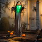 Outsunny 5.6' Life Size Clown Outdoor Halloween Decoration Animatronic, Animated Prop w/ Light Up Eyes