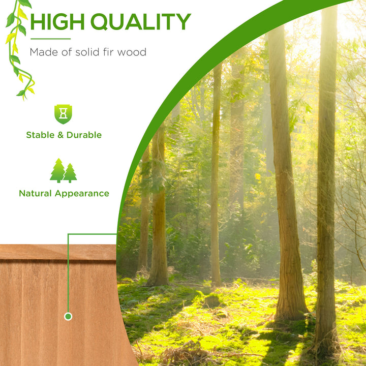 Outsunny 7.7FT Garden Arch with 2 Foldable Planter Boxes, Outdoor Wooden Trellis Arbor for Ceremony Party Weddings, Brown