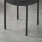 HOMCOM Backless Round Dining Chairs, Modern Stacking Stools Set of 4, Kitchen Chairs with Metal Legs, Black
