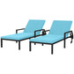 Outsunny Wicker Chaise Lounger with 5-Level Adjustable Backrest, Light Grey