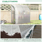Outsunny 7' x 4' x 7' Outdoor Lean-to Walk-in Garden Greenhouse with Roll-Up Door Hot House for Plants Herbs Vegetables, White
