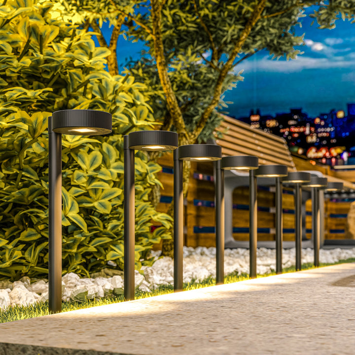 Outsunny 8 Pack Solar Garden Lights Outdoor Auto On/Off Solar Pathway Lights, IP44 for Driveway, Walkway, Yard Landscape Lighting