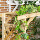 Outsunny Garden Arch with 2 Person Bench, Wooden Garden Arbor Archway Trellis for Climbing Plants, Lawn, Backyard Decor, Natural